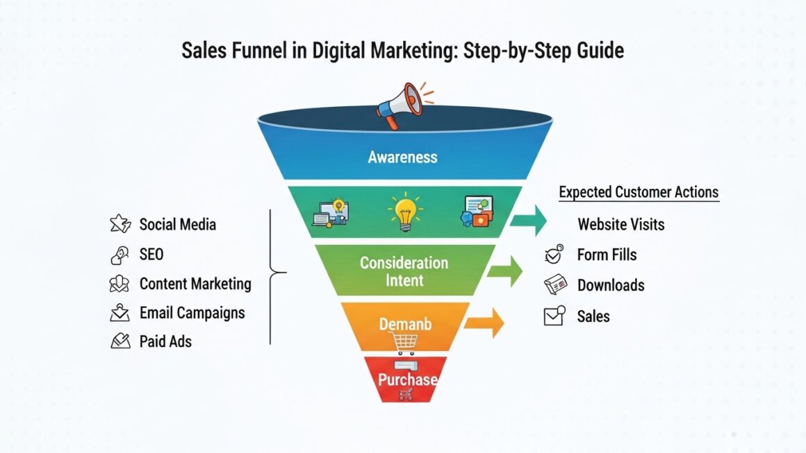 Funil de Vendas no Marketing Digital: Passo a Passo para Criar do Zero