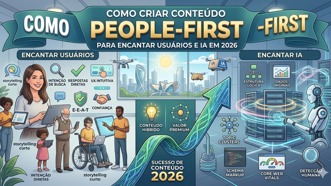 Como Criar Conteúdo People-First para Encantar Usuários e IA em 2026