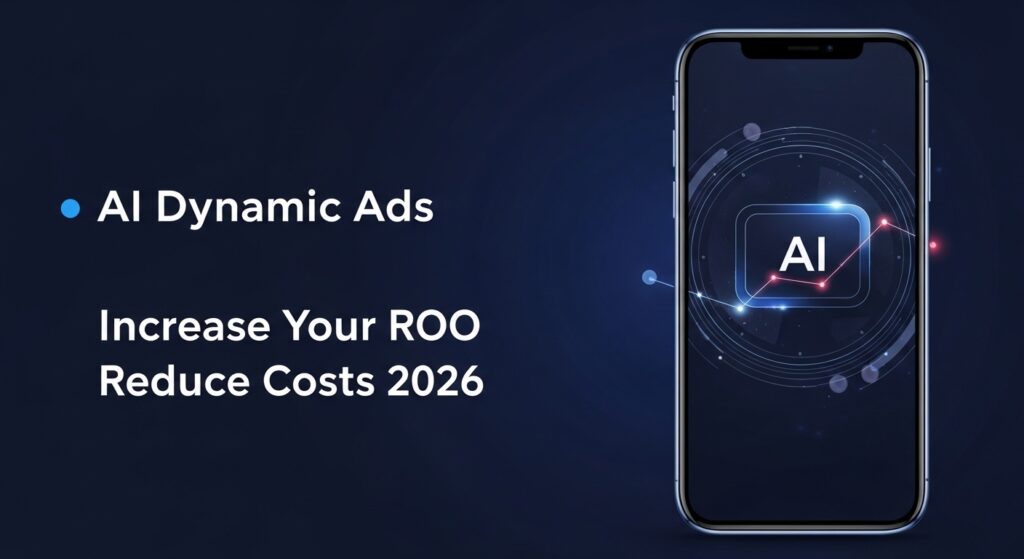 Imagem de um smartphone exibindo gráficos dinâmicos e a sigla AI em um fundo escuro.