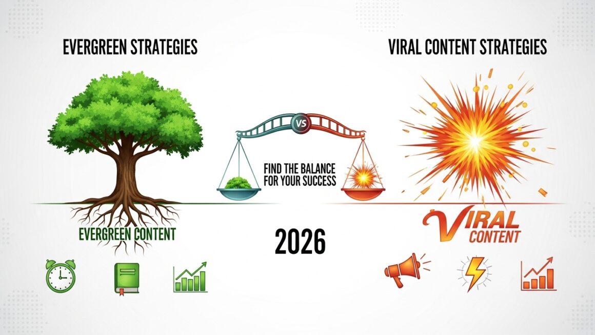 Estratégias de Conteúdo Evergreen x Viral em 2026: Encontre o Equilíbrio Para o Seu Sucesso